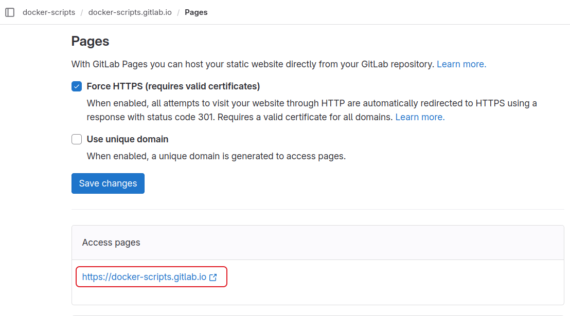gitlab pages